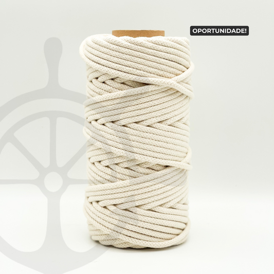 Fio Tricotado com Alma 100% Algodão Natural 5mm