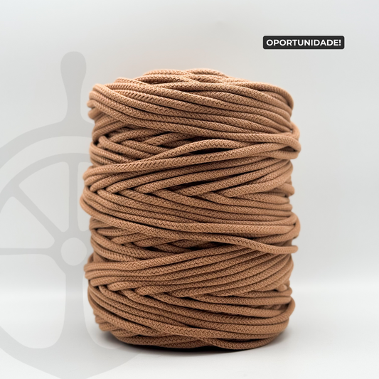 Fio Tricotado com Alma 100% Algodão Caramelo - 6mm