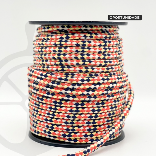 Corda Entrançada sem Alma 100% Algodão Terracotta Mist - 6mm