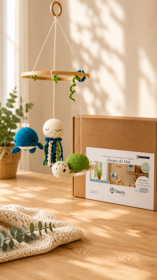 Kit Amigurumi Amigos do Mar - (Iniciante ao Avançado)