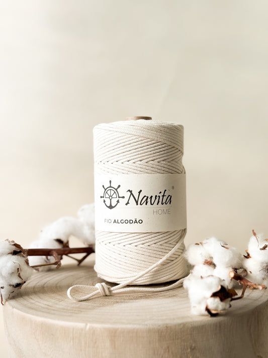 Fio Entrançado Algodão Natural