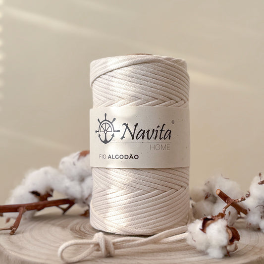 Fio Entrançado Algodão Natural