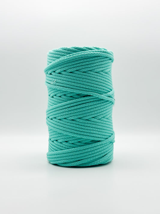 Fio Tricotado 100% Algodão Com Alma Turquesa - 5mm