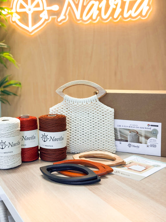 Kit Completo — Crie a sua Bolsa em Macramé