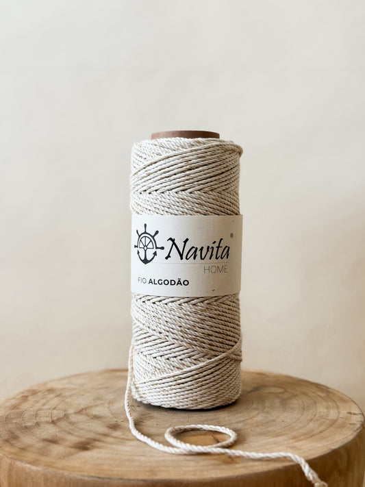 Fio Torcido Algodão/Metálico Ouro
