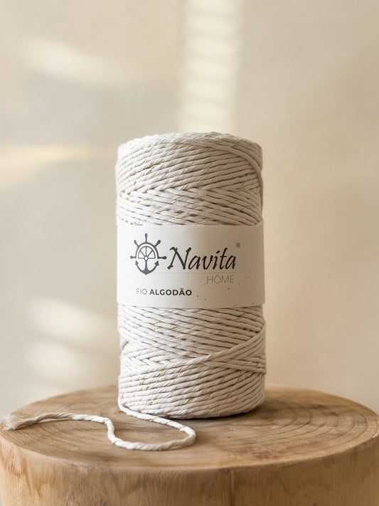 Mecha de Algodão Natural/Lurex