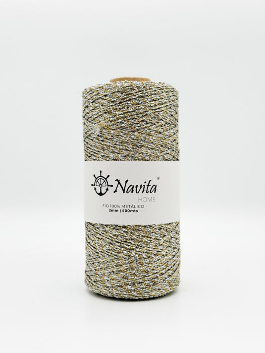 Fio Torcido 100% Metálico SilverGold Mix