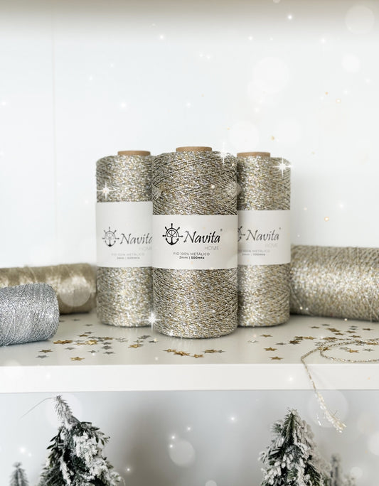 Fio Torcido 100% Metálico SilverGold Mix