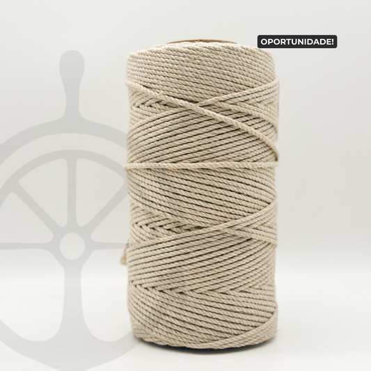 Fio Torcido de Algodão Natural- 4mm