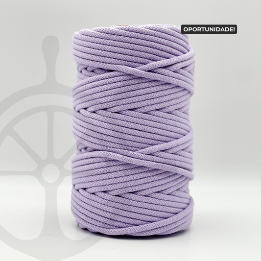 Fio Tricotado com Alma 100% Algodão Lavanda - 5mm