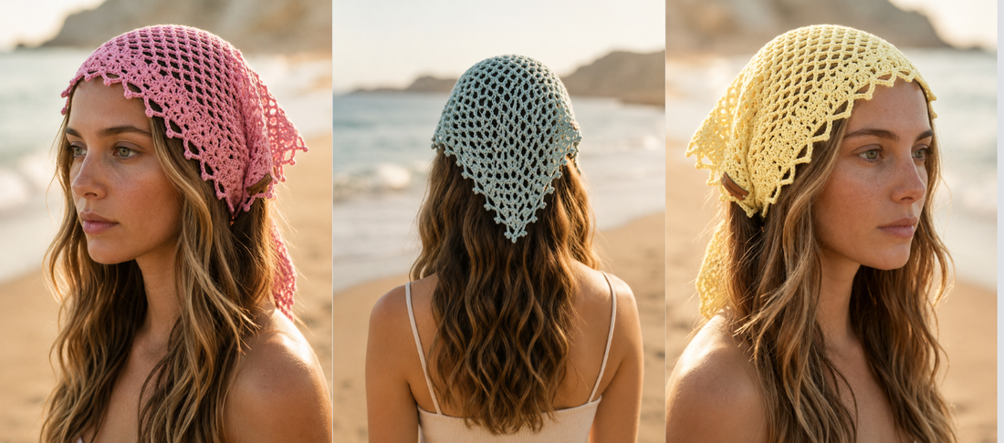 Bandanas em Croché: A Tendência do Verão que Pode Fazer em Casa ✨