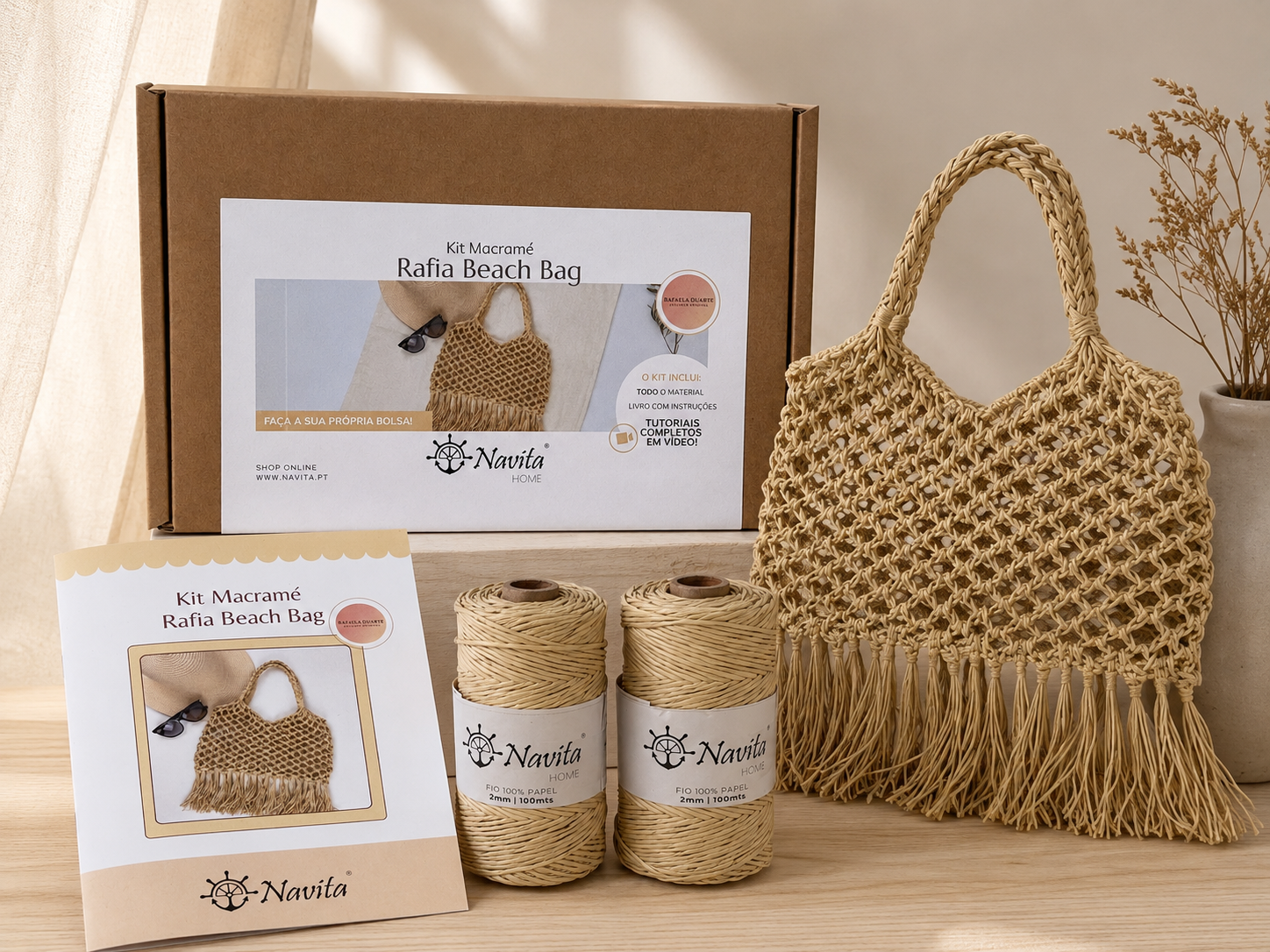 Kit Macramé Rafia Beach Bag: Crie a Bolsa Perfeita para o Verão com as Suas Próprias Mãos