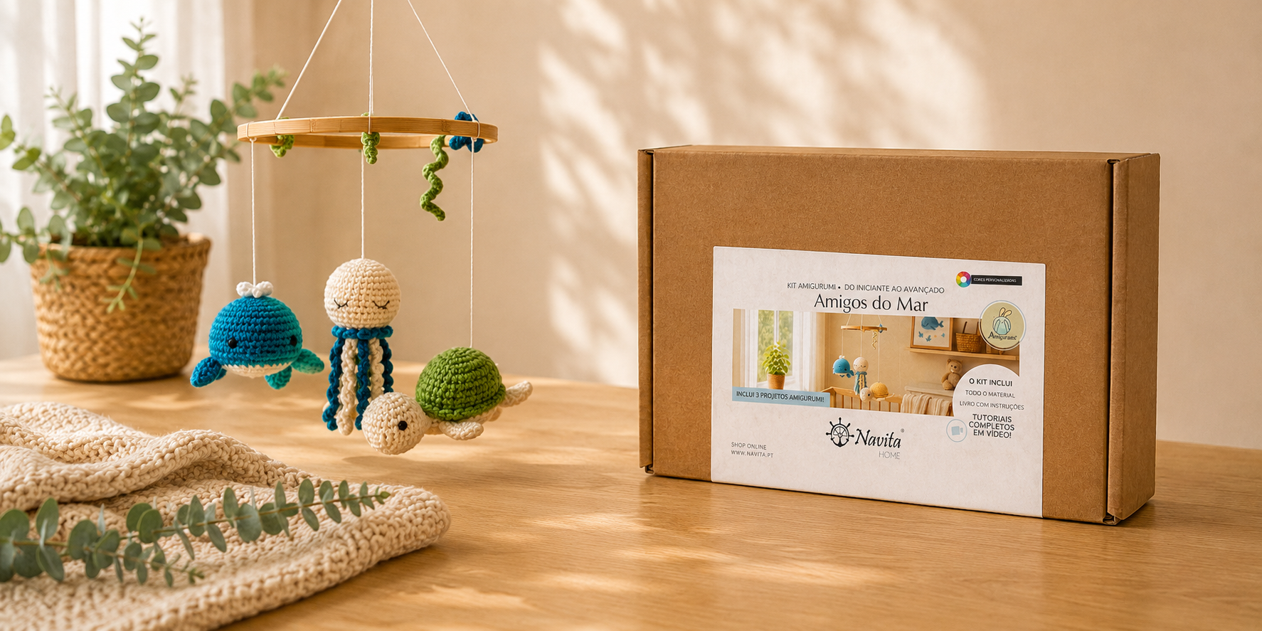 Novo Kit Amigurumi "Amigos do Mar": Aprenda a Criar um Polvo, uma Baleia e uma Tartaruga em Croché 🐙🐳🐢