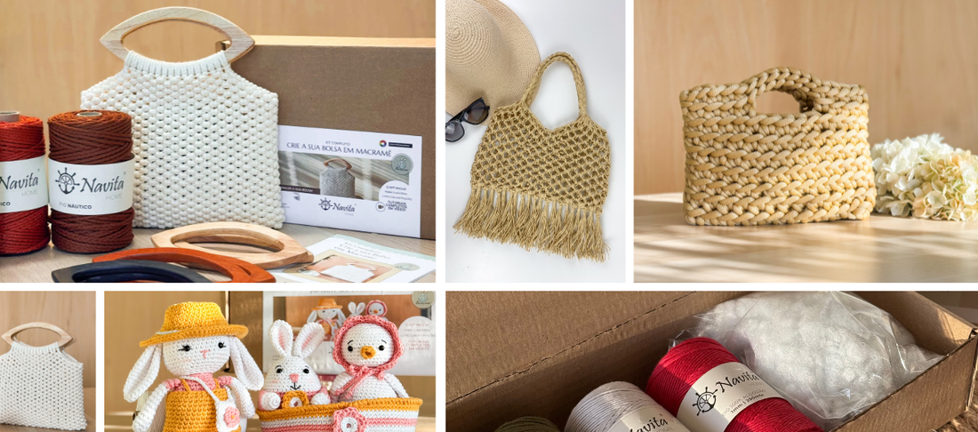 Kits DIY de Macramé, Croché e Amigurumi