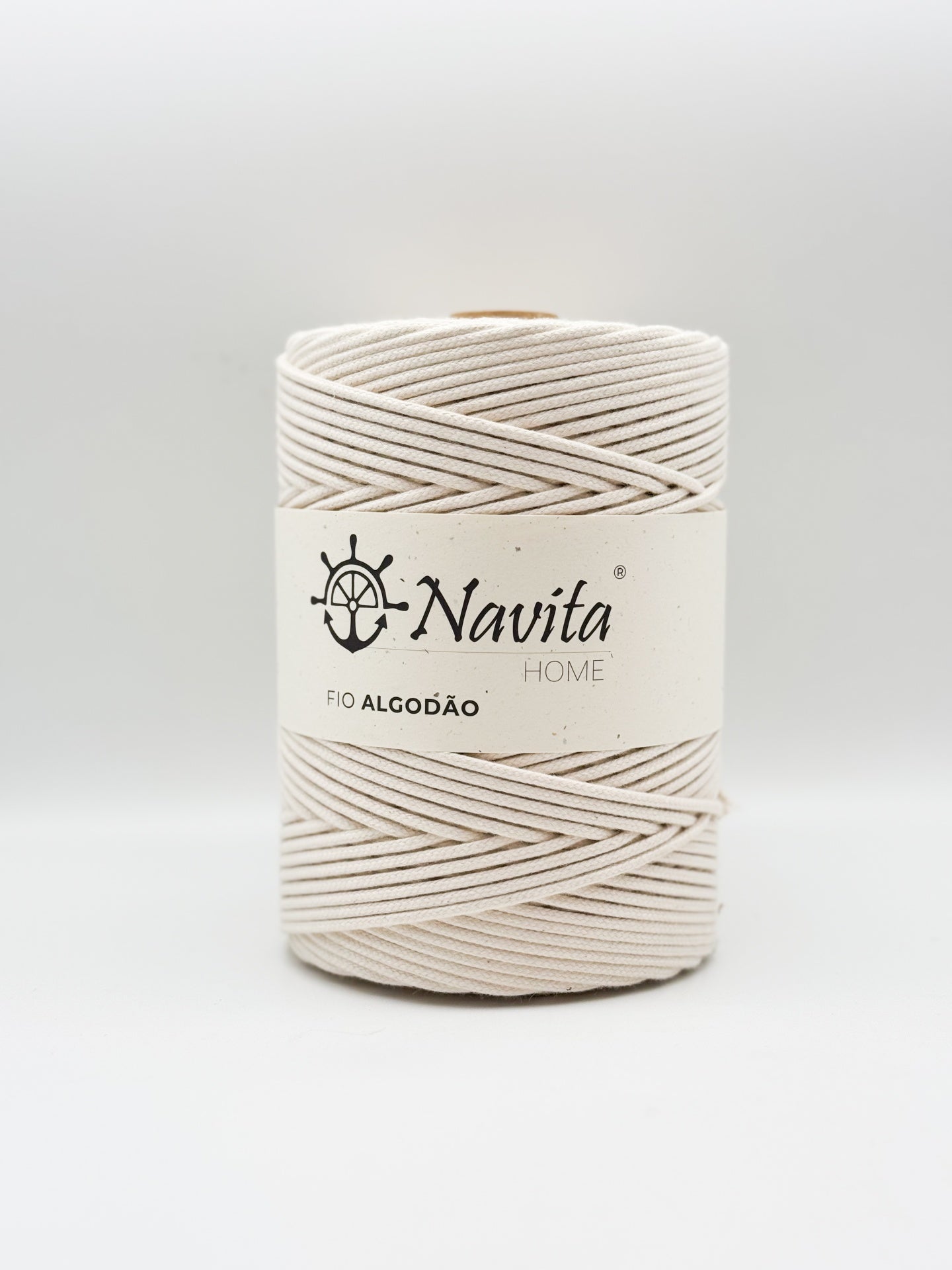 Fio Entrançado Com alma Algodão Natural - 4mm 