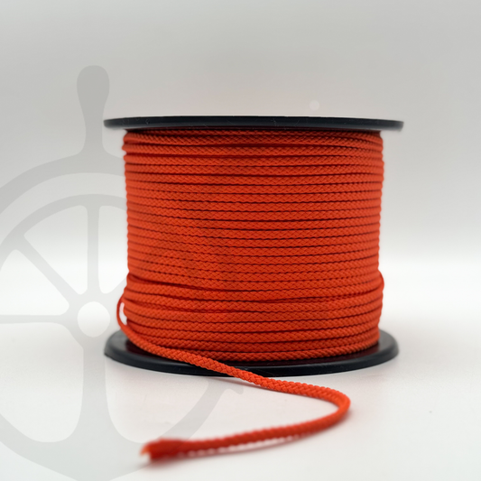 Cabo Náutico Paralelo Laranja - 3mm [OPORTUNIDADE]