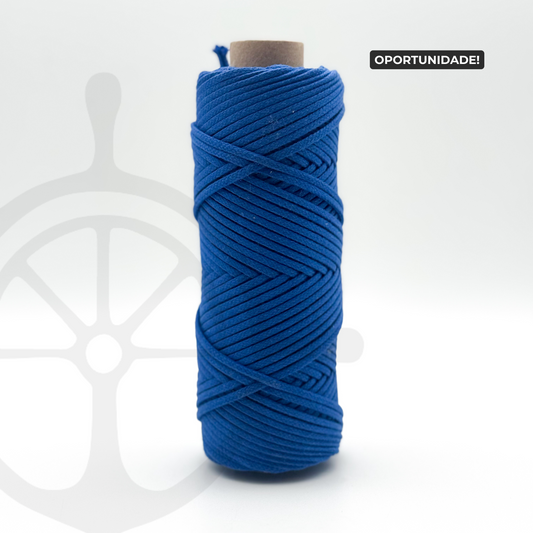 Fio Entrançado Algodão Azul Royal - 3mm