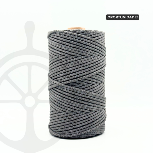 Fio Náutico Tubular Cinzento Escuro - 3mm
