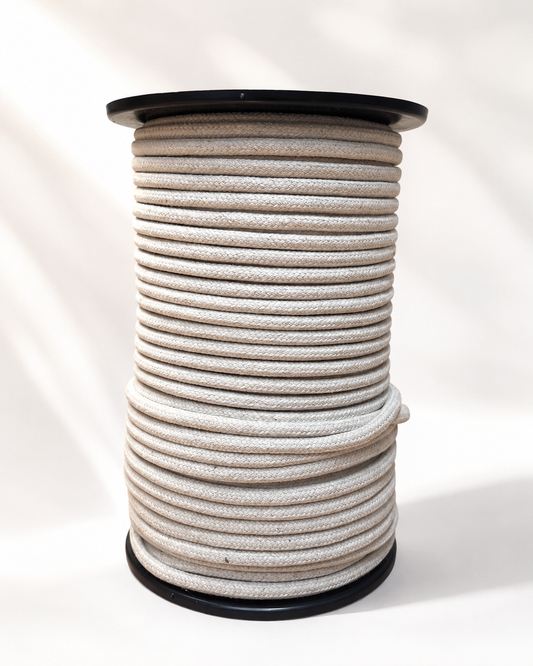 Corda Entrançada com Alma 100% Cânhamo Natural - 6mm [OPORTUNIDADE]
