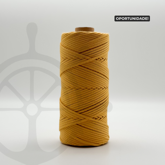 Fio Entrançado Algodão Amarelo - 3mm