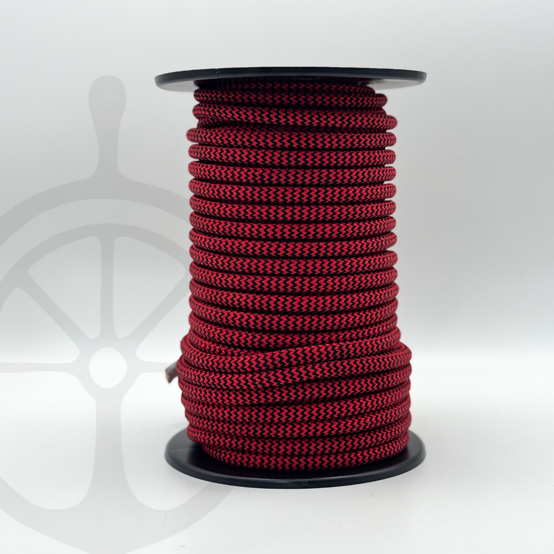 Cabo Náutico Tubular Vermelho/Azul Marinho - 8mm