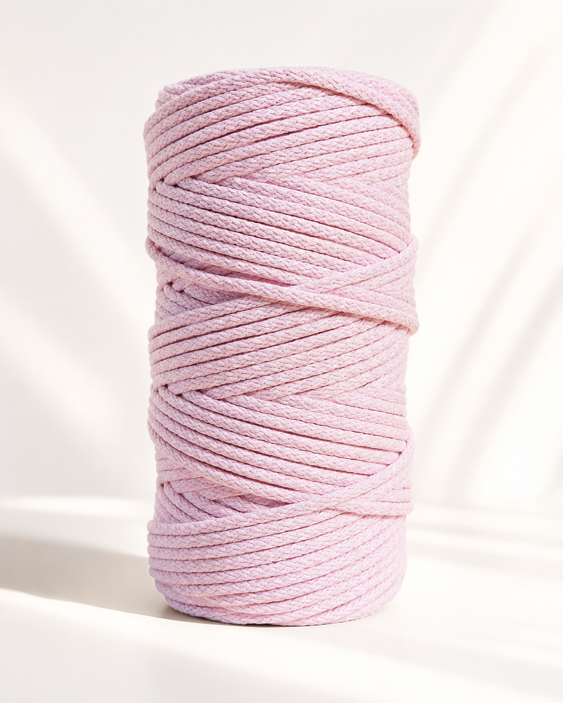 Fio Tricotado Algodão sem Alma Rosa bebé - 5mm [OPORTUNIDADE]