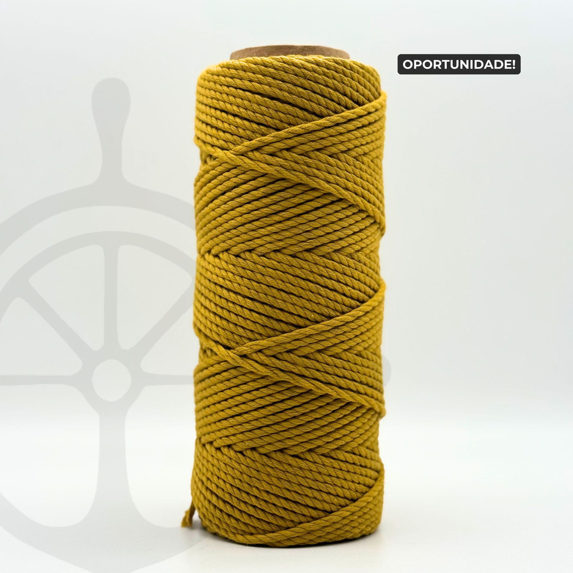 Fio Torcido Algodão Mostarda - 4mm