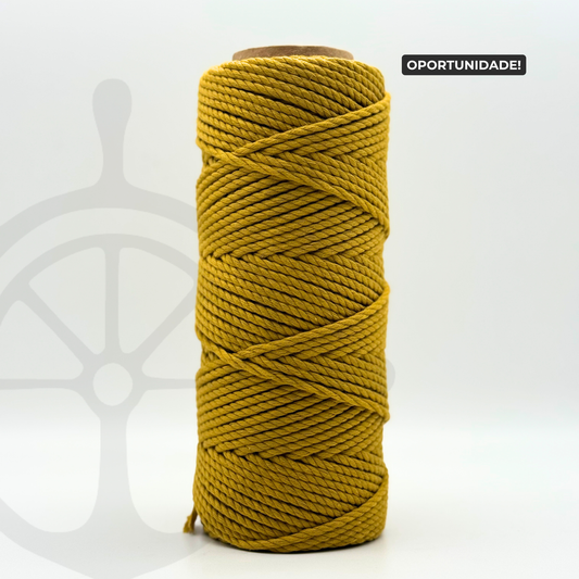 Fio Torcido Algodão Mostarda - 4mm