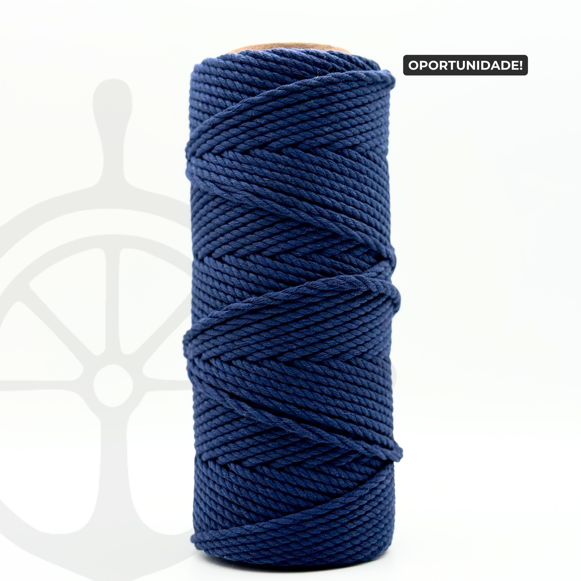 Fio Torcido Algodão Azul Marinho - 4mm