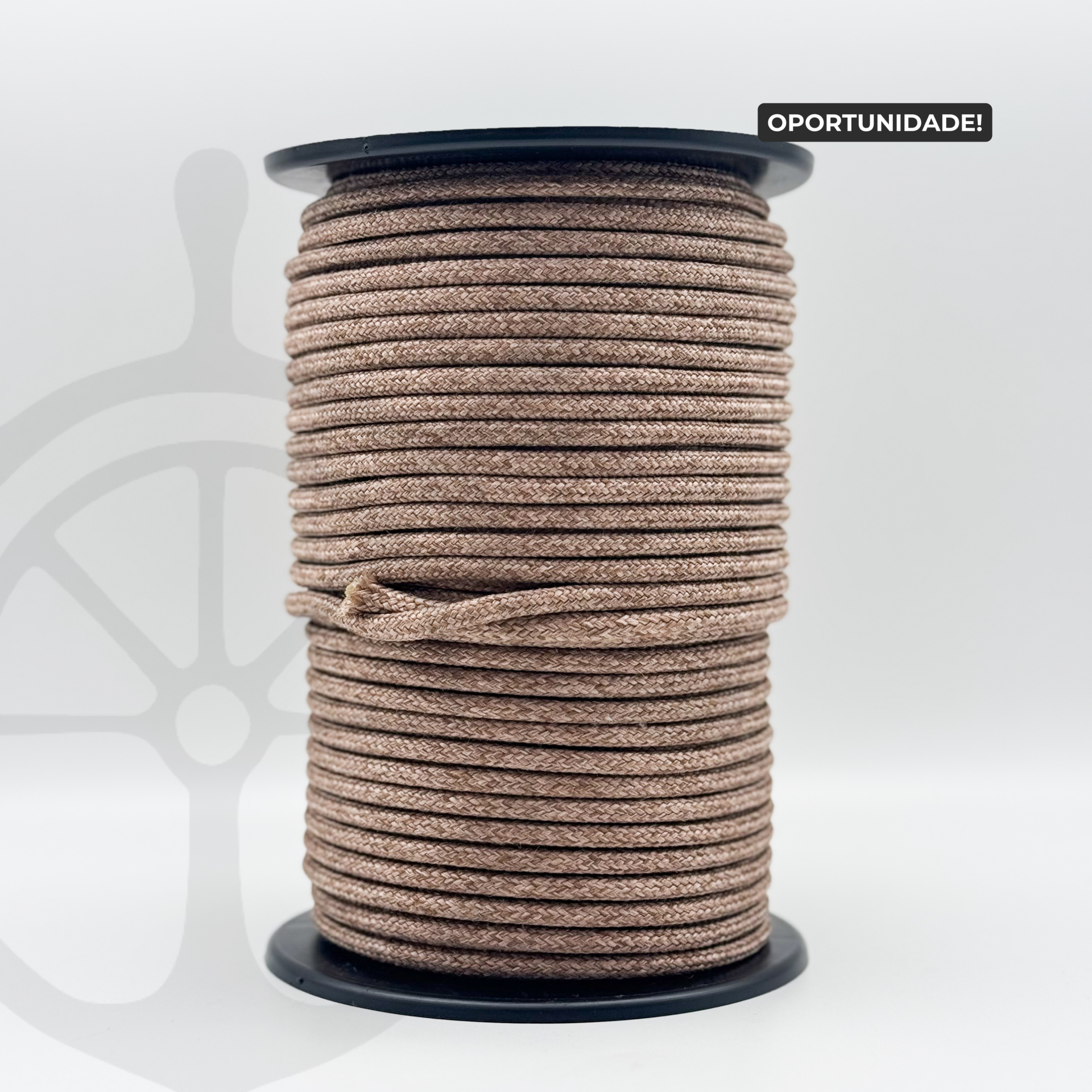 Corda Entrançada Rústica com Alma Bronze - 8mm