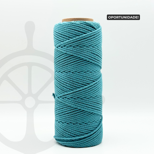 Fio Torcido Algodão Azul Oceano - 3mm