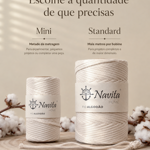 Fio Entrançado Algodão Natural