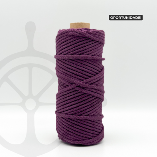 Fio Entrançado Paralelo Algodão Roxo - 4mm