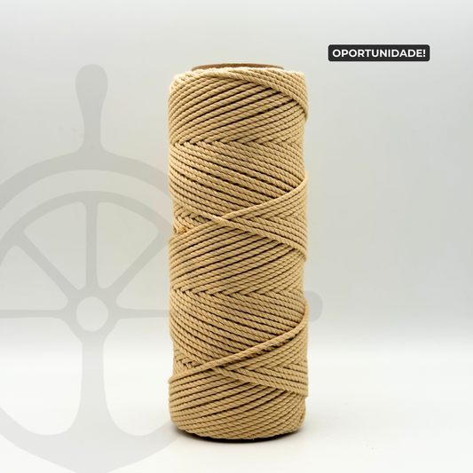 Fio Torcido Algodão Areia - 3mm
