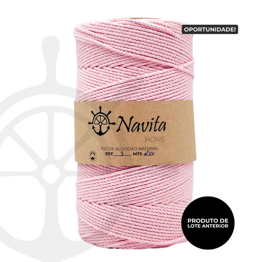 Fio Torcido Algodão Rosa Bebé [LA]