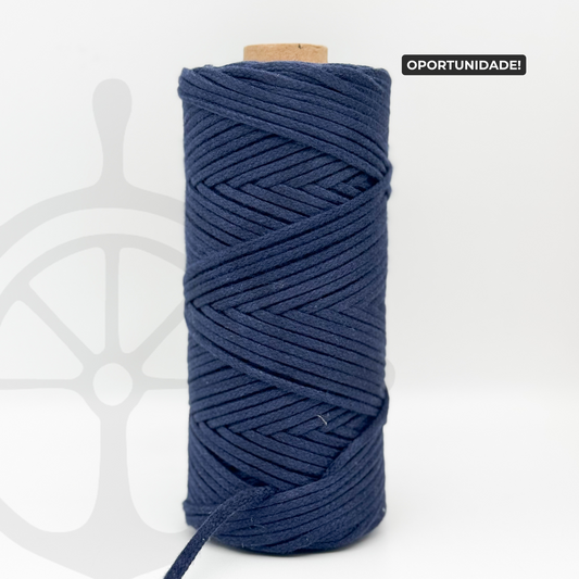 Fio Entrançado Algodão Azul Marinho - 3mm