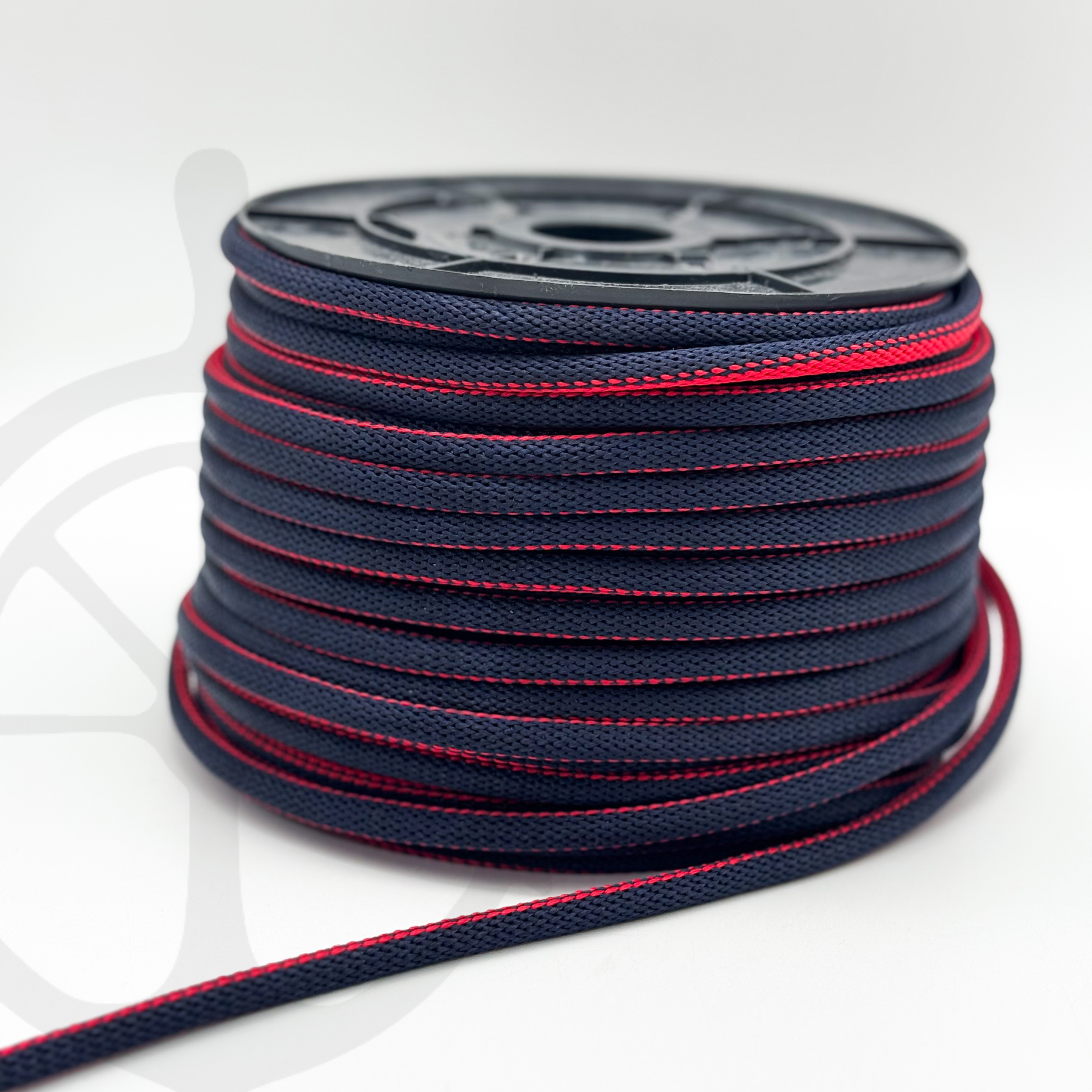 Corda Náutica Tubular Vermelho/Azul Marinho - 8mm [OPORTUNIDADE]
