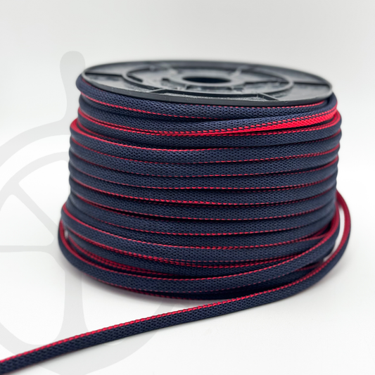 Corda Náutica Tubular Vermelho/Azul Marinho - 8mm [OPORTUNIDADE]