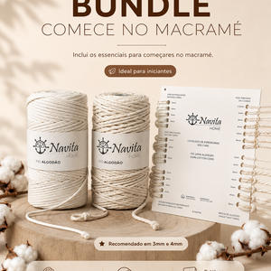 Bundle Comece no Macramé - Fio Entrançado + Fio Torcido + Catálogo