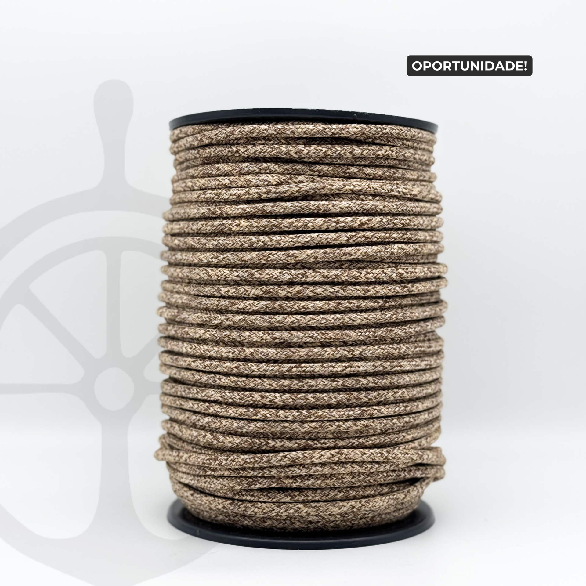 Corda Entrançada Rústica com Alma Carvalho - 6mm