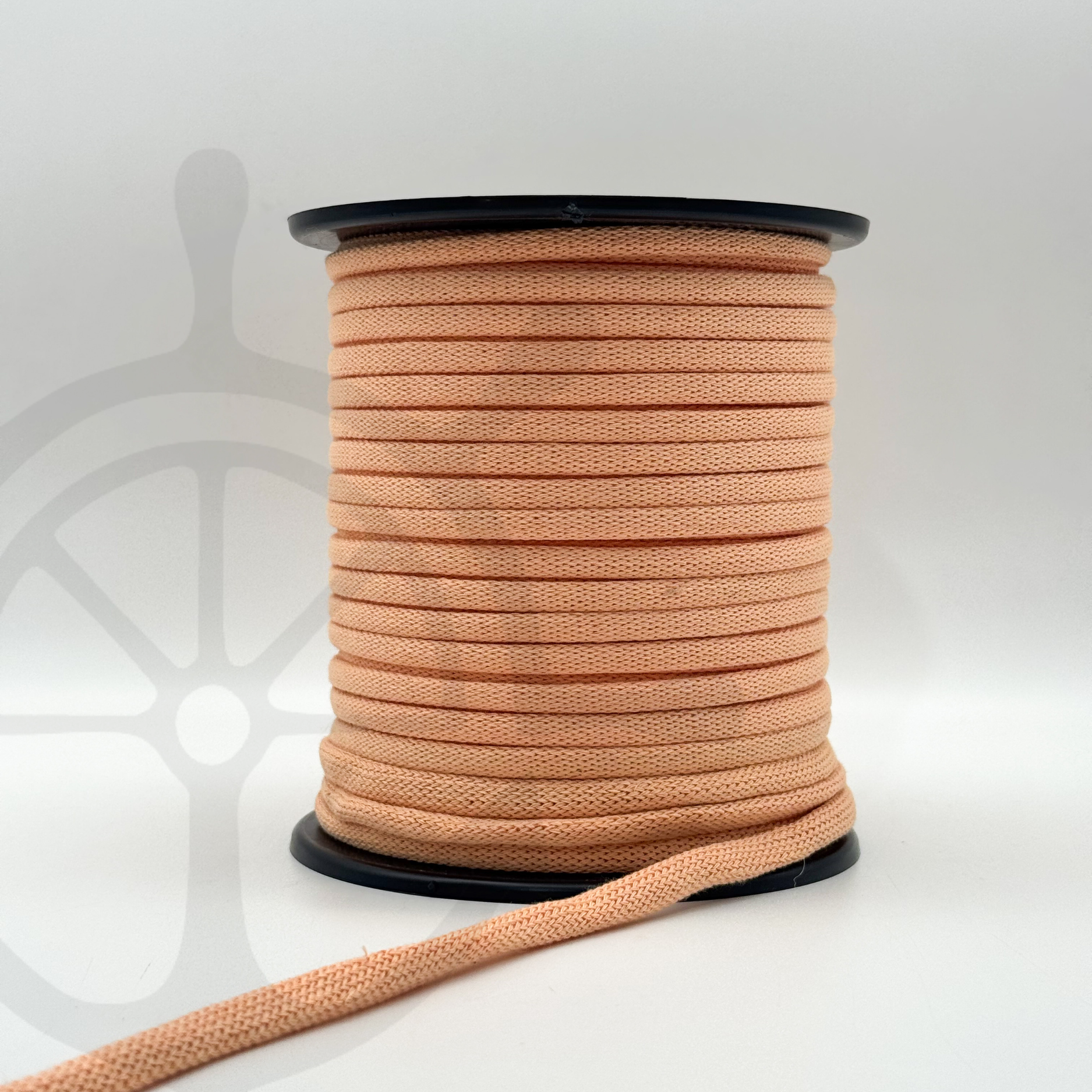 Fio Tricotado 100% Algodão Salmão Pastel - 8mm [OPORTUNIDADE]