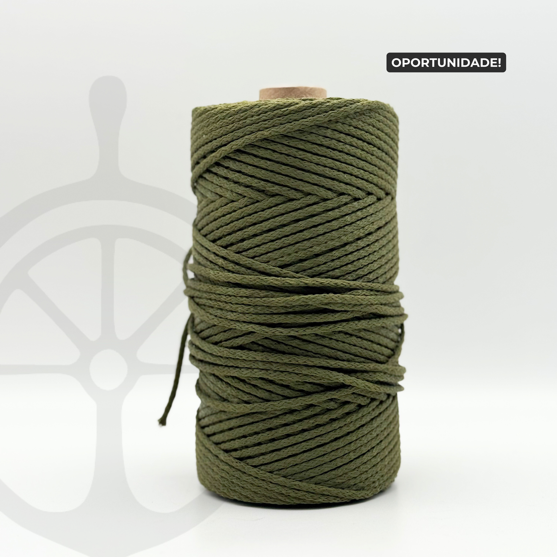 Fio Náutico Tubular Verde Militar - 3mm