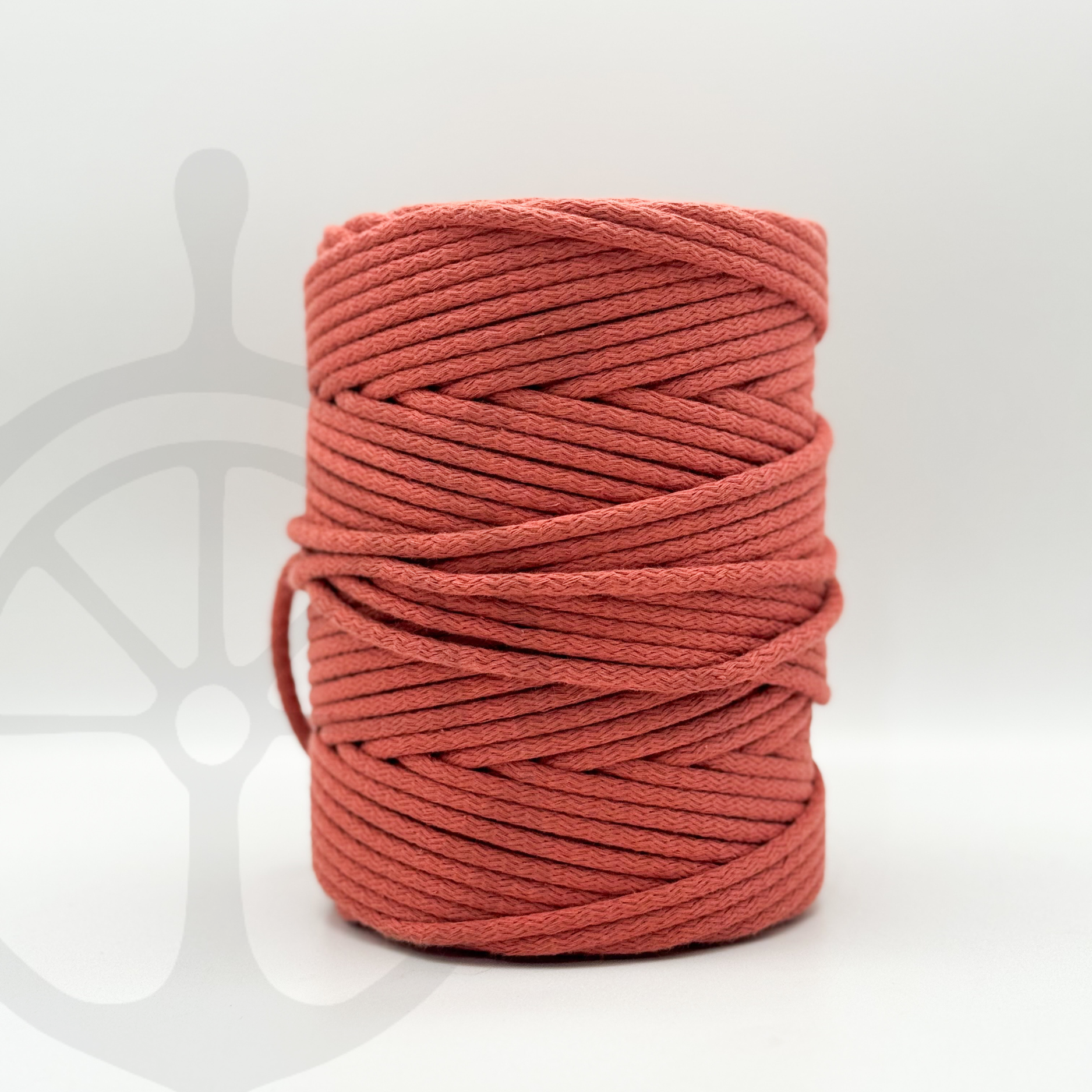 Fio Tricotado com Alma 100% Algodão Pêssego - 4mm [OPORTUNIDADE]