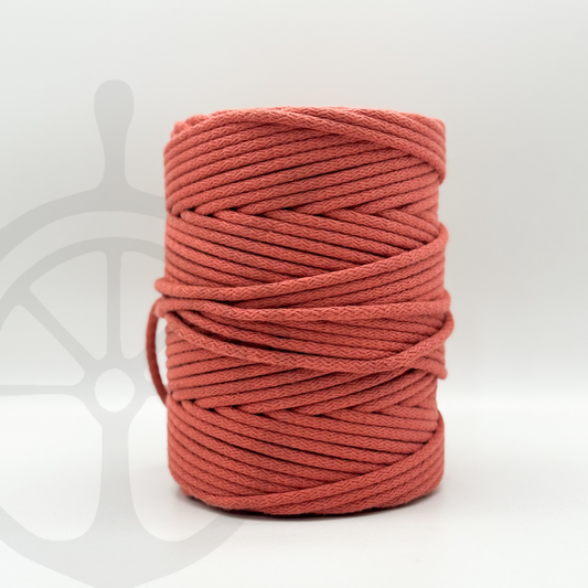Fio Tricotado com Alma 100% Algodão Pêssego - 4mm [OPORTUNIDADE]