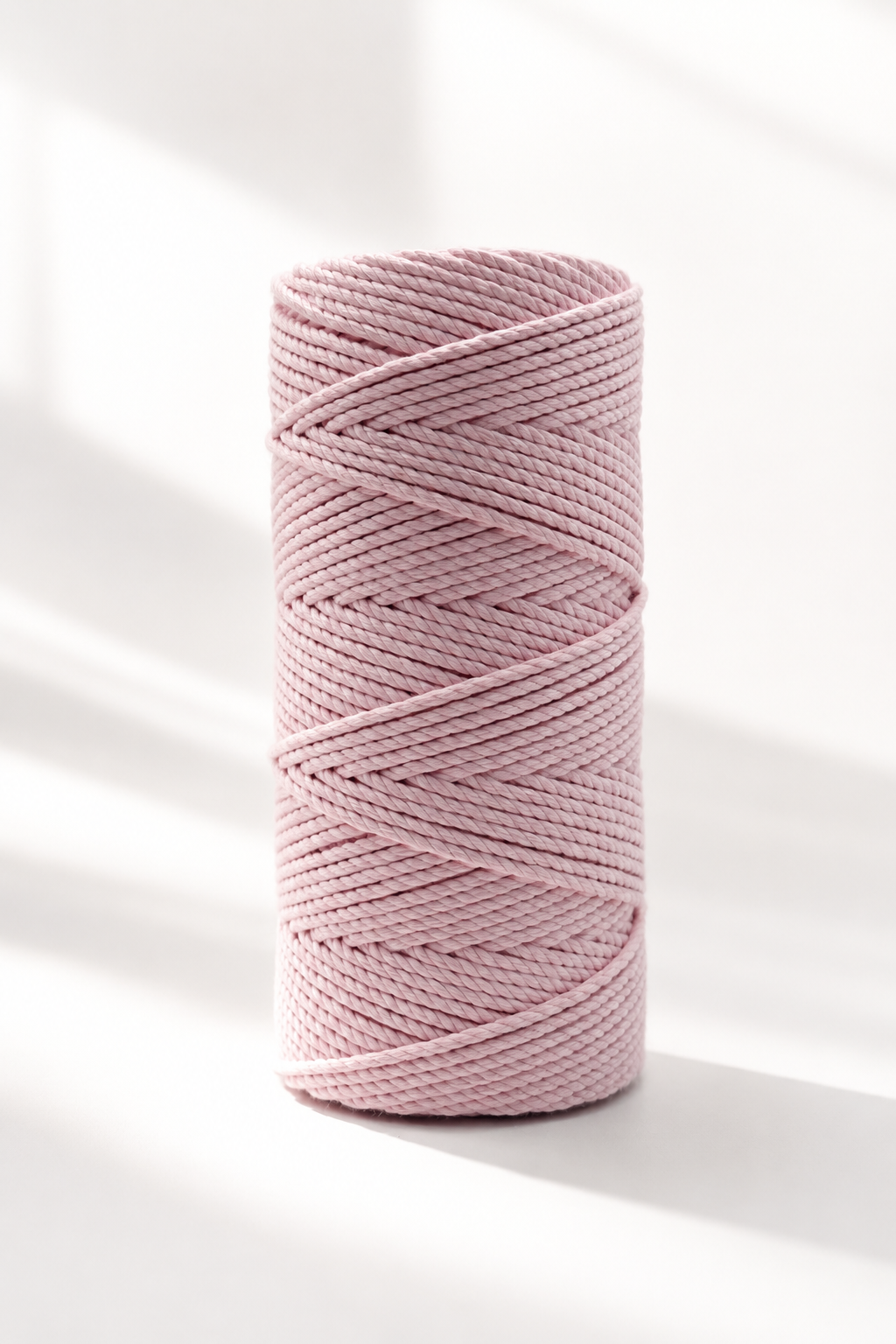 Fio Torcido Algodão Rosa Bebé - 4mm [OPORTUNIDADE]