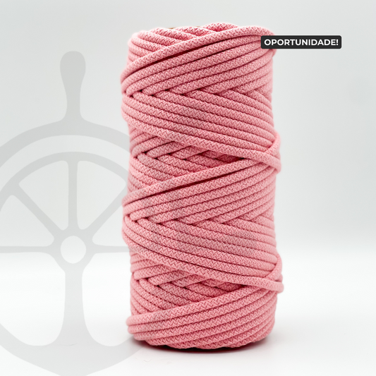 Fio Tricotado com Alma 100% Algodão Coral - 5mm