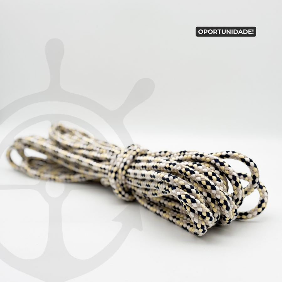 Skein Braided Rope without Core 100% Cotton Mix Navy Delight - 8mm