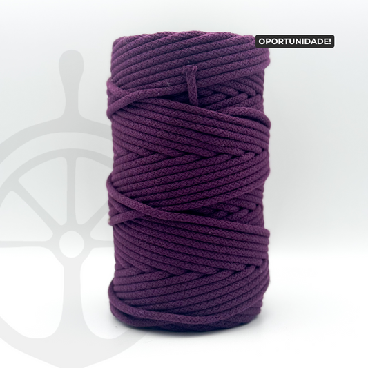 Fio Tricotado com Alma 100% Algodão Roxo - 5mm