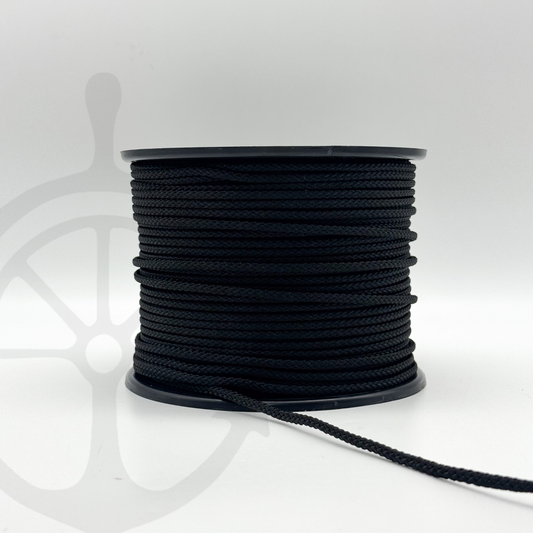 Cabo Náutico Paralelo Preto - 3mm [OPORTUNIDADE]