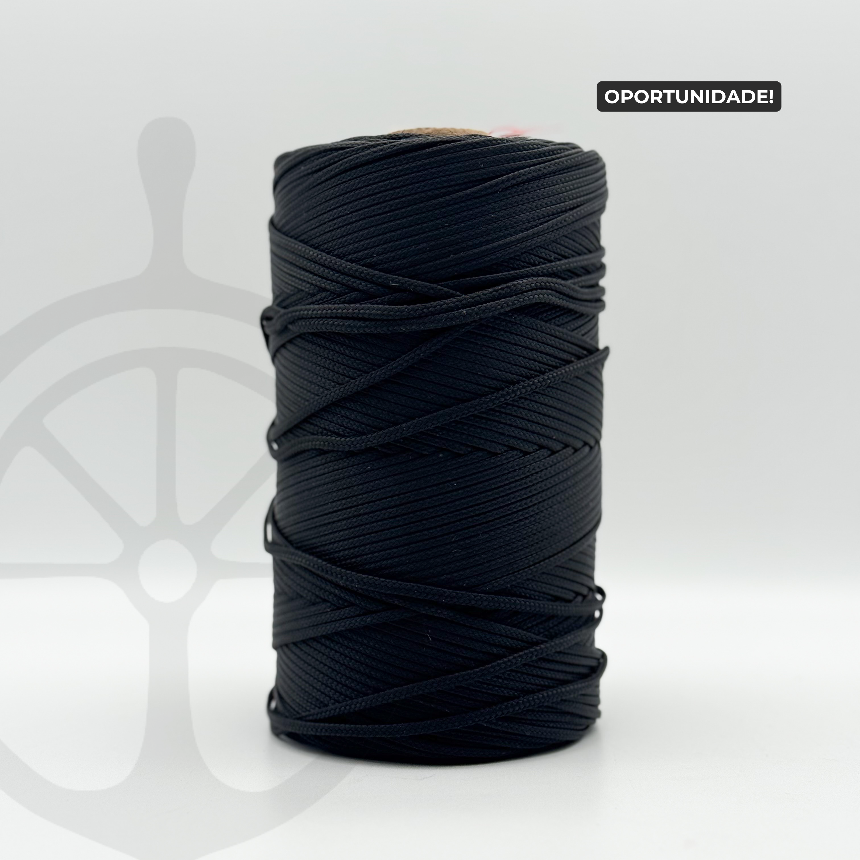 Fio Náutico Preto - 2mm [OPORTUNIDADE]